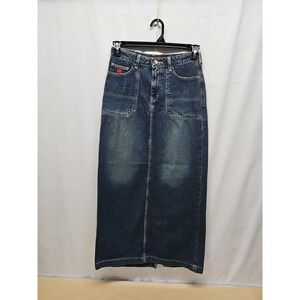 Y2K Vintage Bongo Denim Maxi Skirt 29 Waist 36" length Size 3
